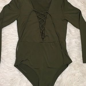 Lace-Up Bodysuit